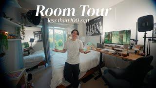 my less than 100 sqft bedroom & office tour