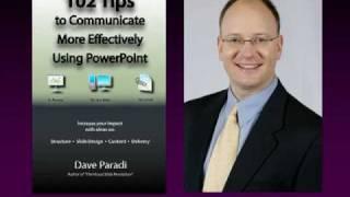 Preview of two tips from 102 Tips to Communicate More Effectively Using PowerPoint by Dave Paradi