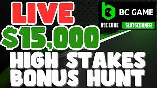 OPENING BIG BONUSES!! - LIVE $15,000 BONUS HUNT OPENING - Big Win Online Slots Stream