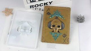 Skull Pattern Ace of Spades Relief Decoration Resin Mold