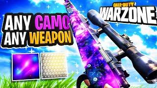 *NEW GLITCH* PUT ANY CAMO ON WARZONE WEAPONS  HOW TO GET ANY CAMO ON ANY WEAPON IN WARZONE TUTORIAL
