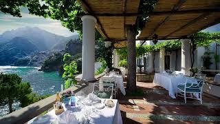 Relax at Rooftop Cafe in Positano, Italy | Ocean & Nature Sounds for Relaxation | Italy Series