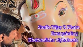 Khetwadicha Vighnharta eyes painting studio Vijay R Khatu @TejasParmar #eyespainting