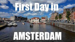 First Time In Amsterdam & Amsterdam Centraal Station. Walkthrough Centraal Station to Hotel Library