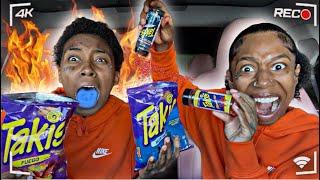 DUMPING WHOLE BOTTLE OF TAKIS POWDER In Girlfriend TAKIS Prank  * HILARIOUS*