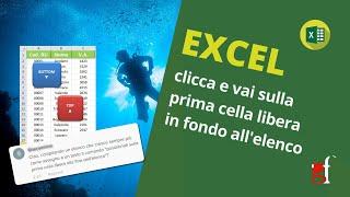 Excel: clicca e vai sulla prima cella libera