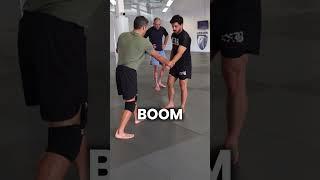 Landing the foot sweep in nogi #ufc #jiujitsu #grappling #mma