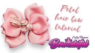 Ribbon petal hair bow tutorial • handmade hair bows • how to make hair bows