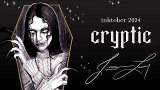 Cryptic Inktober 2024 by Jessica Lauser Compilation // jlauserart