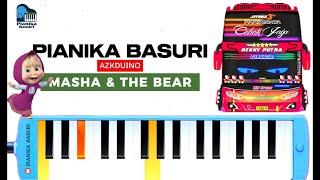 PIANIKA BASURI MASHA AND THE BEAR TERBARU | BUS CEBEK JAYA | TUTORIAL PIANIKA BASURI 