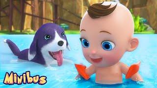 Swimming Song + More Nursery Rhymes & Kids Songs | Minibus