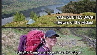 NATURE BITES BACK! Return of the dreaded Midge. Solo Wild Camp at a hidden gem