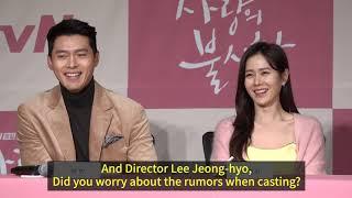 [ENG] Hyun Bin Son Ye Jin talk about their chemistry in 'Crash Landing on You' Press conference