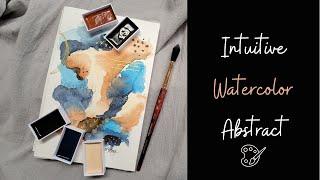 Intuitive Abstract Watercolor Painting Demo Process Inspiration | Tutorial Kuretake Gansai Tambi