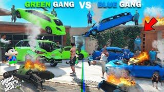 Franklin Blue Gang Take Revenge From Shinchan Green Gang In GTA 5!