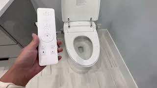 EPLO Smart Toilet,One Piece Bidet Toilet for Bathrooms, Modern Elongated Toilet with Warm Water Revi