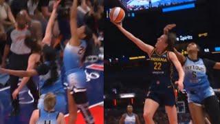 CAITLIN CLARK HITS HARD BY ANGEL REESE INDIANA FEVER VS CHICAGO SKY