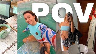 pov: você é uma estudante de 23 anos tendo um dia produtivo | surf, estudos e treino