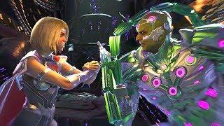 Injustice 2 - Supergirl Vs Brainiac - All Intro Dialogue/All Clash Quotes, Super Moves