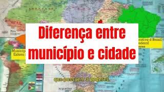 Diferença entre município e cidade #geografia #historia #cidade #municipio