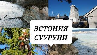 Красивые места в Эстонии.Что посмотреть недалеко от Таллинна Суурупи обрывы.Деревянный маяк Suurupi