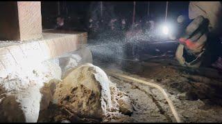 Inspecting a 125-year-old foundation in Southern California