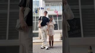 그의 옆에 있으면 난..super small girl….⭐️ #국제커플브이로그 #국제연애 #국제커플 #커플룩 #couple  #summeroutfits #ldr