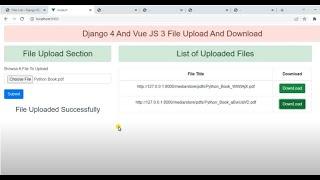 File Upload And Download In Vue JS and Django