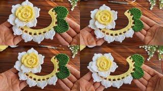 3DWow Beautiful How to make eye-catching decorative  flower crochet Very easy super crochet.
