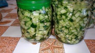 Огірки на зиму для супів та салатів