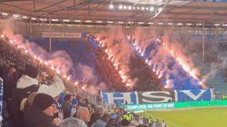 Pyro Hamburg Fans & Magdeburg Fans at MDCC Arena | 2.Bundesliga FC Magdeburg vs Hamburger SV 0 : 3