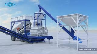 The New Design - AJSY35 Mobile Concrete Batching Plant