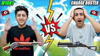 M1887 Vs Charge Buster ( Blue Custom Room ) Best Clash Squad 1 Vs 1 With Brother - Garena Free Fire