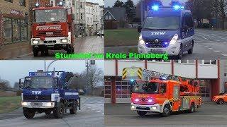 [Sturmtief im Kreis Pinneberg] Einsatzfahrten von Feuerwehr und THW im Kreis Pinneberg