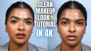  THE CLEAN LOOK  Minimal makeup tutorial in 4K | Glossy Lips & Flawless Base | Shalini Mandal