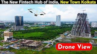 Drone View of Fintech Hub, New Town Kolkata | Bird EYE View of HDFC Bank, Bandhan Bank Office Ep 282