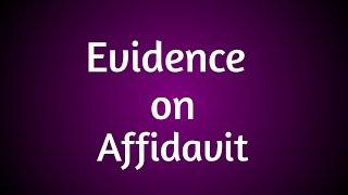 EVIDENCE ON AFFIDAVIT u/s. 145 of N.I.ACT