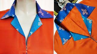 Coat Collar Kurti Neck Design || Coat Collar Neck Design Cutting and Stitching with Easy Method