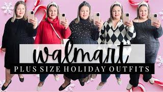 A festive PLUS SIZE Walmart Haul! | Plus Size Holiday Outfits (and a few Thanksgiving outfits!)