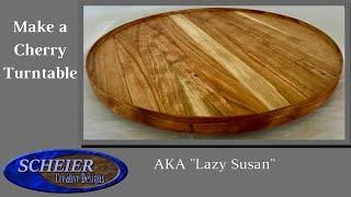 How To Make a Lazy Susan / Cherry Turntable / Woodworking