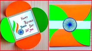 Republic day card making simple / How to make republic day card very easy / DIY republic day card