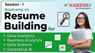 Resume Building Bootcamp for Data Analytics, BA, Data Science & GEN AI Roles