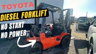 Service Call: Diesel Forklift does not start/No Power!!