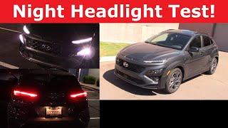 2022 Hyundai Kona Headlight Test and Night Drive