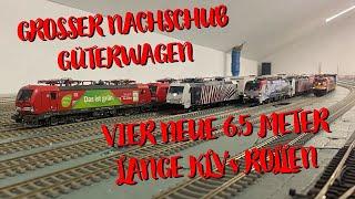 Großer Nachschub an Güterwagen - Vier neue 6,5 Meter lange KLV Züge rollen!