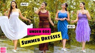 Meesho TRENDY DRESSES HAUL| Meesho Western Wear Haul under 600| Charchita Sarma|