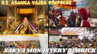 H.E. Asanga Vajra Rinpoche Visit to Rimbick sakya monastery #tibetanvlogger
