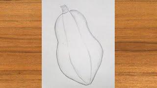 How to draw a papaya Sketch || Easy Drawing for begginerrs || pencil art || Simple Sketch Drawing