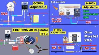 How to make DC voltage regulator experiments, using MOSFET and Transistors