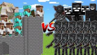 VILLAGER CASTLE vs WITHERS in Mob Battle